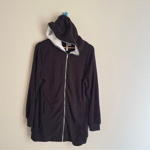 Forgotten Grace Women’s Soft Lightweight 2-Pocket Zip Front Long Sleeve Black M”